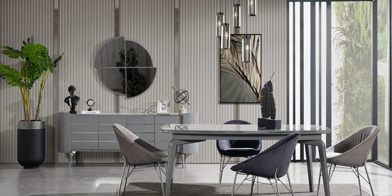 Massa Antrasit Yemek Odası