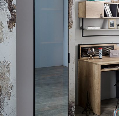 Corner Tek Kapılı Dolap ( Cam Kapak )