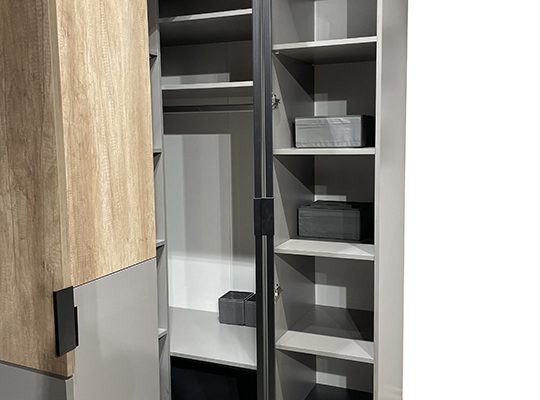 Corner Tek Kapılı Köşe Dolap ( Ahşap Kapak)