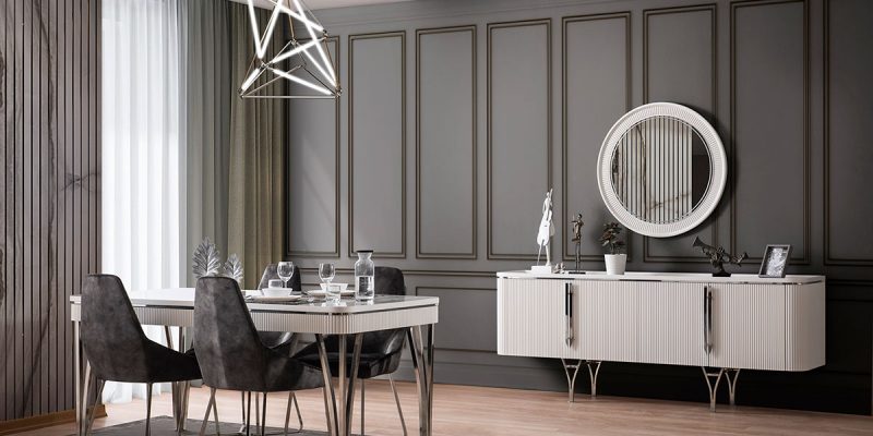 Alina Ekru Yemek Odası